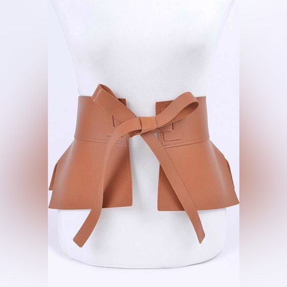 Vegan Leather Wrap Statement Belt - Picture 2 of 5